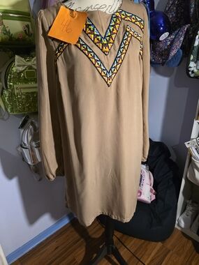 Vintage Callie Mac Native Inspired Top Size Large